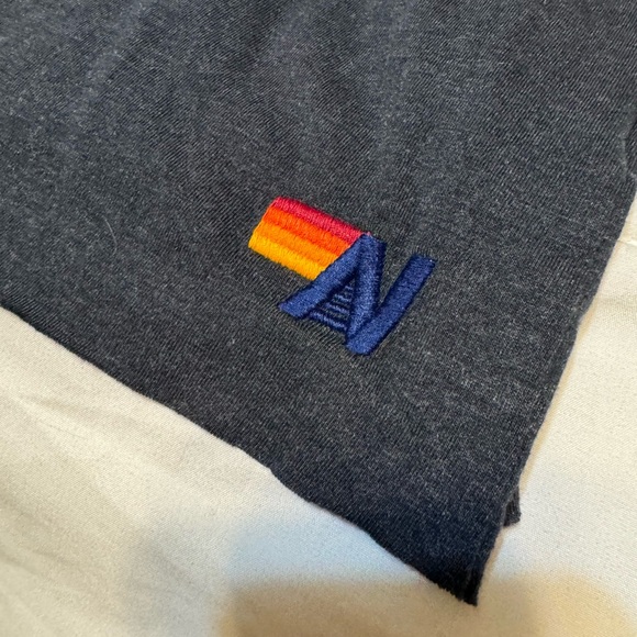 Aviator Nation Womens Gray Tee with Hot Pink Lightning Bolt size large - Picture 3 of 4